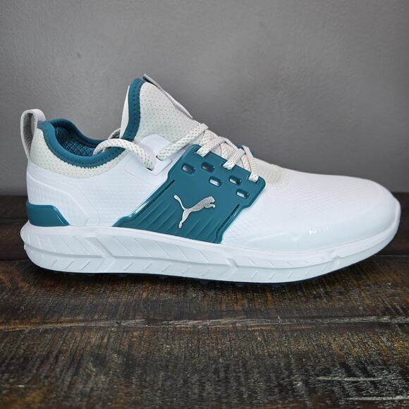 NEW Puma Ignite Articulate Mens Size 9 Waterproof Golf Shoes White Blue - Picture 5 of 13